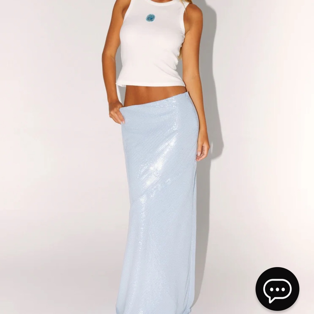 Peppermayo Blue Sequin Skirt